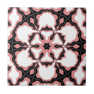 Carreau Carrelage, rose, blanc et noir