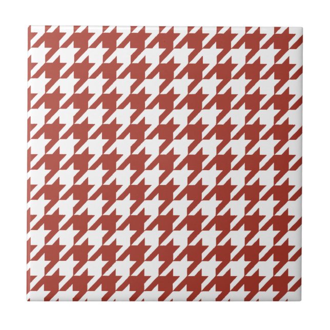 Carreau carrelage rouge et blanc motif (Devant)