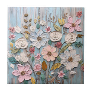 Carreau Carrelage Shabby Chic Fleurs