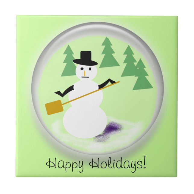 Carreau Carrelage - Snowman Globe (Devant)