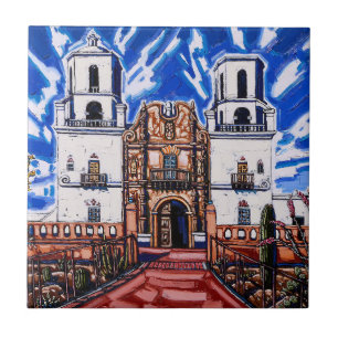Carreau Carrelage "Sur les ailes du ciel, San Xavier"