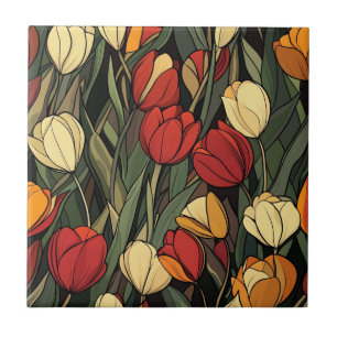 Carreau Carrelage Tulipe Vintage cool Pour Salle De Bains 