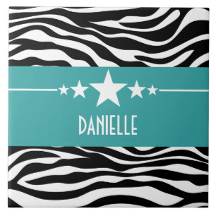 Carreau Carrelage turquoise Sassy Star Zebra