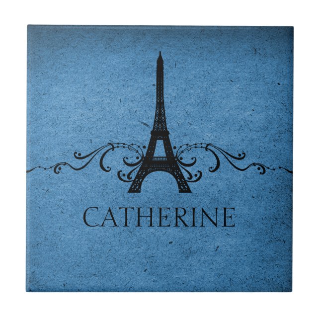 Carreau Carrelage vintage, bleu (Devant)