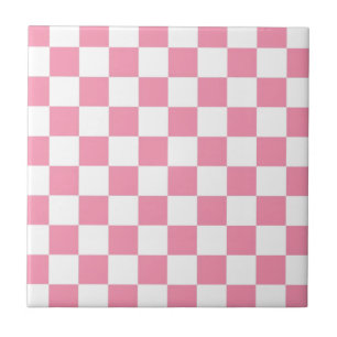 Carreau Carrés De Chèque Rose Et Blanc