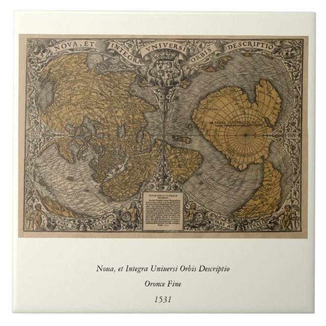 Carreau Carte antique du monde du classique 1531 par (Devant)