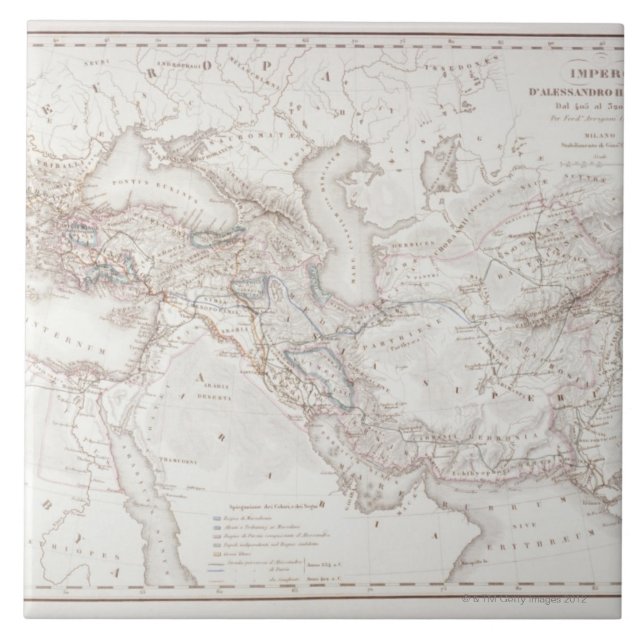 Carreau Carte d'Alexandre l'empire de Greats (Devant)