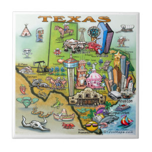 Carreau Carte d'amusement du Texas