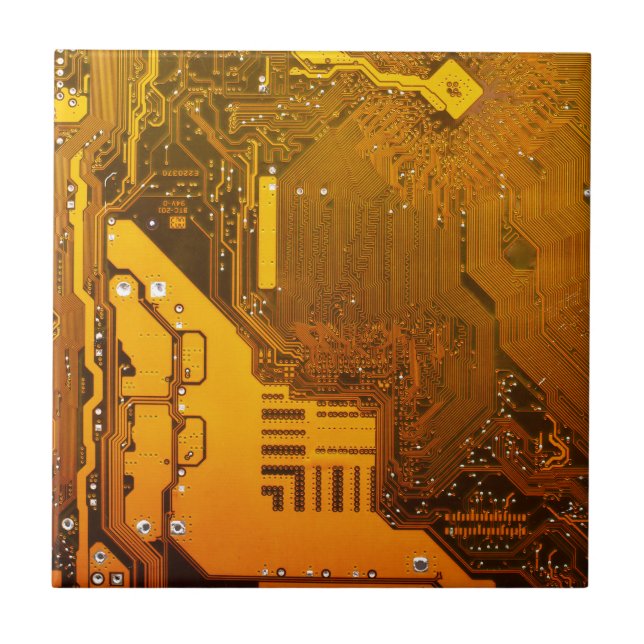 Carreau carte de circuit électronique jaune.JPG (Devant)