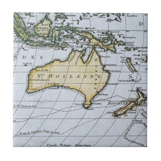 Carreau Carte de la nouvelle Hollande (Devant)