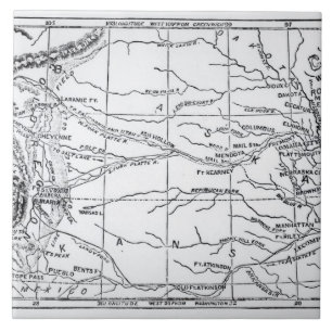Carreau Carte de la région d'or, éditée dans 'le Weekly