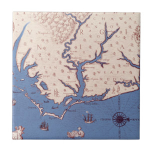 Carreau Carte de la Virginie
