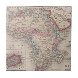 Carreau Carte de l'Afrique avec la Ste.Hélène