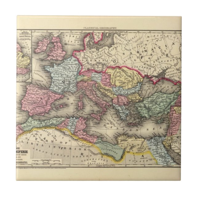 Carreau Carte de l'empire romain (Devant)