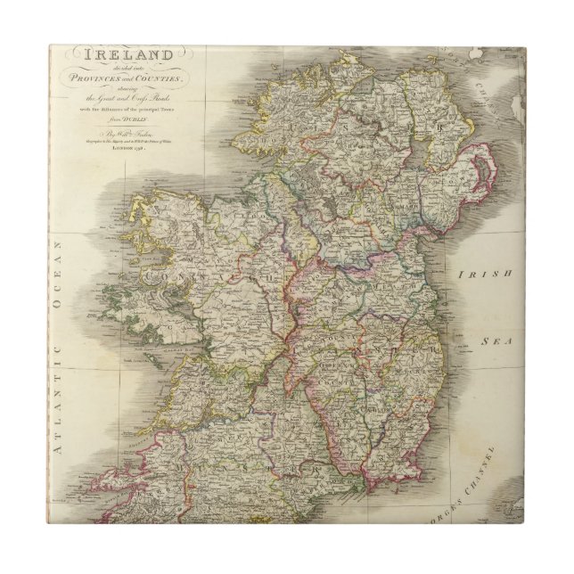 Carreau Carte de l'Irlande (Devant)