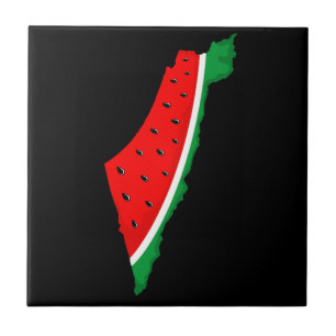 Carreau Carte de Palestine Watermelon Symbole de la libert