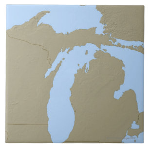 Carreau Carte de soulagement du Michigan