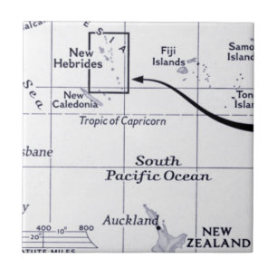Carreau Carte d'océan de South Pacific