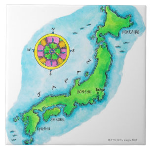 Carreau Carte du Japon