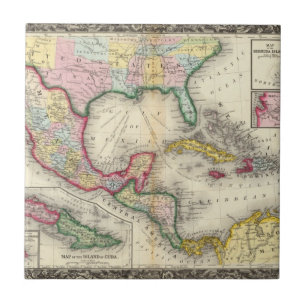 Carreau Carte du Mexique, Amérique Centrale