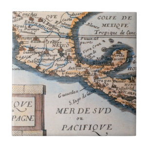 Carreau Carte du Mexique ou de la nouvelle Espagne 1625