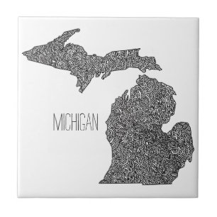 Carreau Carte du Michigan
