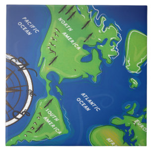 Carreau Carte du monde