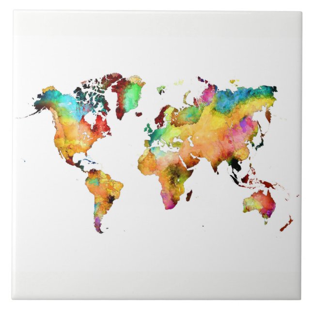 Carreau carte du monde (Devant)