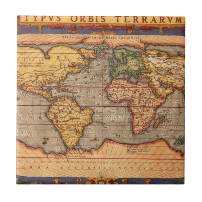 Carreau Carte du monde à partir de 1601 (Devant)
