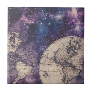 Carreau Carte du monde céleste vintage (3)