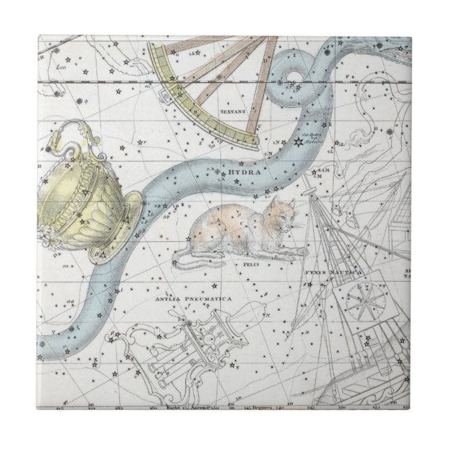 Carreau Carte du plat XXVI de constellations (Devant)