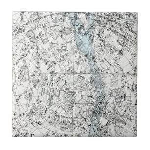 Carreau Carte du plat XXVIII d'hémisphère sud