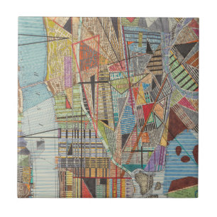 Carreau Carte moderne de New York I