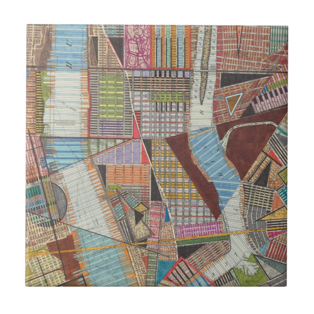 Carreau Carte moderne de New York II (Devant)