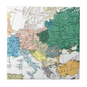 Carreau Carte raciale de l'Europe