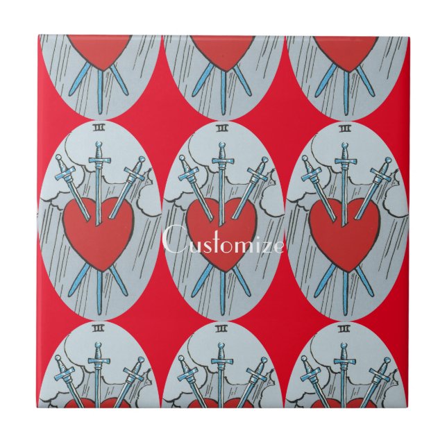 Carreau Carte Tarot 3 épées Thunder_Cove (Devant)