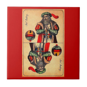 Carreau carte tarot n° 2 du 19e siècle