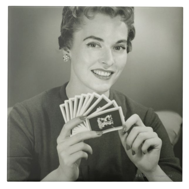 Carreau Cartes de jeu de femme (Devant)