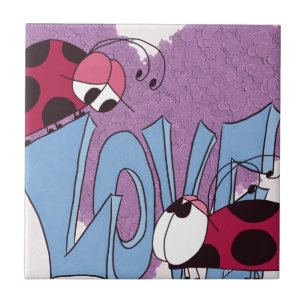 Carreau Carton adorable Ladybug Love