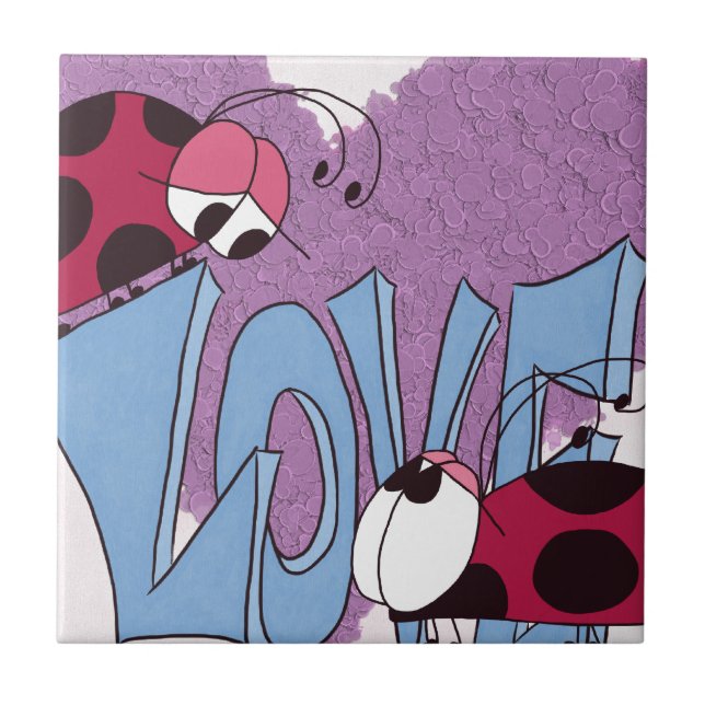 Carreau Carton adorable Ladybug Love (Devant)
