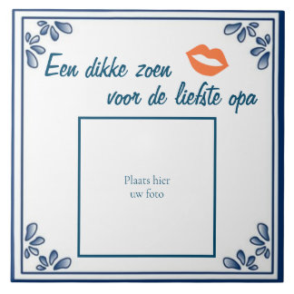 Carreau Carton cadeau pour grand-père avec photo