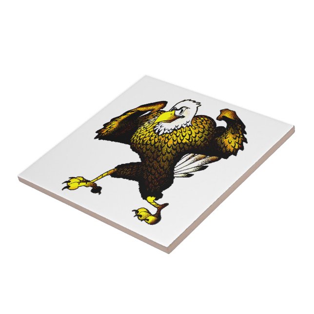 Carreau Cartoon Combattre l'aigle (Côté)