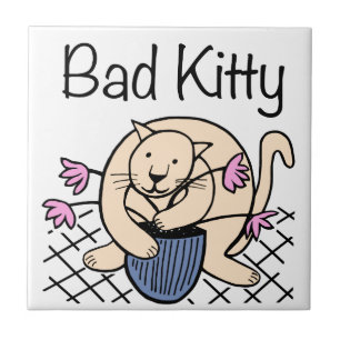 Carreau Cartoon de chat coquin