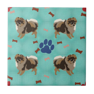 Carreau Cartoon Pomeranian