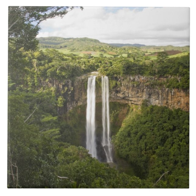 Carreau Cascade de Chamarel-la plus haute de Maurice, plus (Devant)