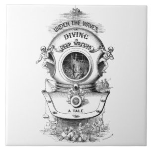 Carreau Casque antique de plongée