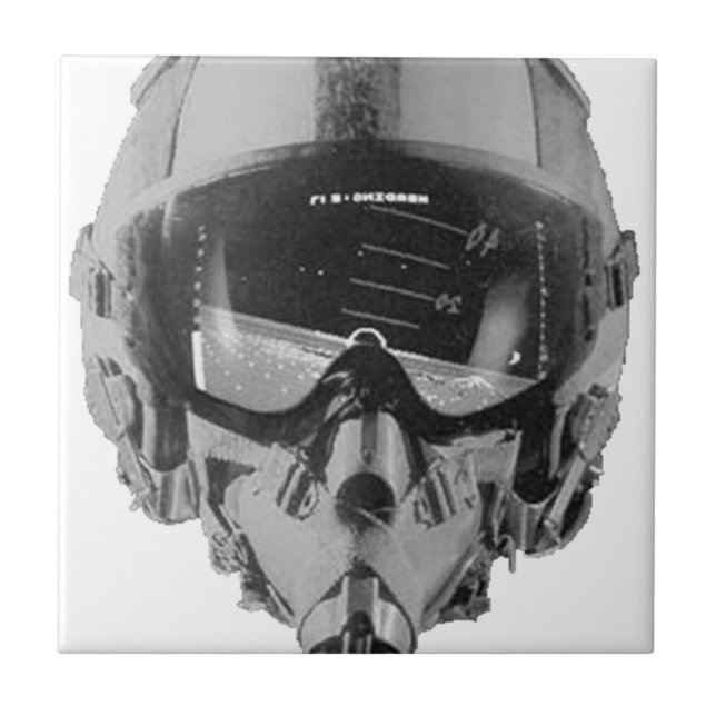 Carreau Casque et altimètre de pilote d'avion de chasse (Devant)