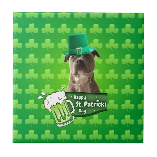Carreau Casquette de la Saint-Patrick Jour du Chien à Taur (Devant)