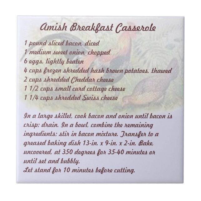 Carreau Casserole de petit déjeuner Amish (Devant)