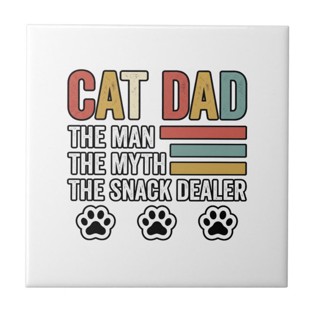 Carreau Cat Dad Vintage Funny Snack Dealer Shirt Design_1 (Devant)